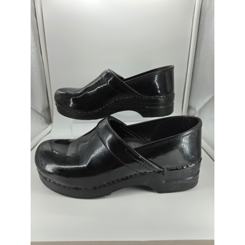 Dansko Professional Black Patent Leather Clogs Womens Size 42 EU 11.5-12 US